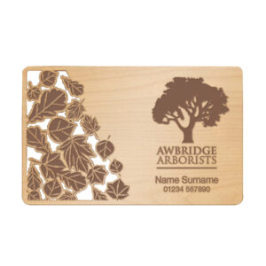 Business Cards Made of Wood